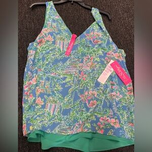 NWT Lilly Pulitzer reversible palm beach florin top